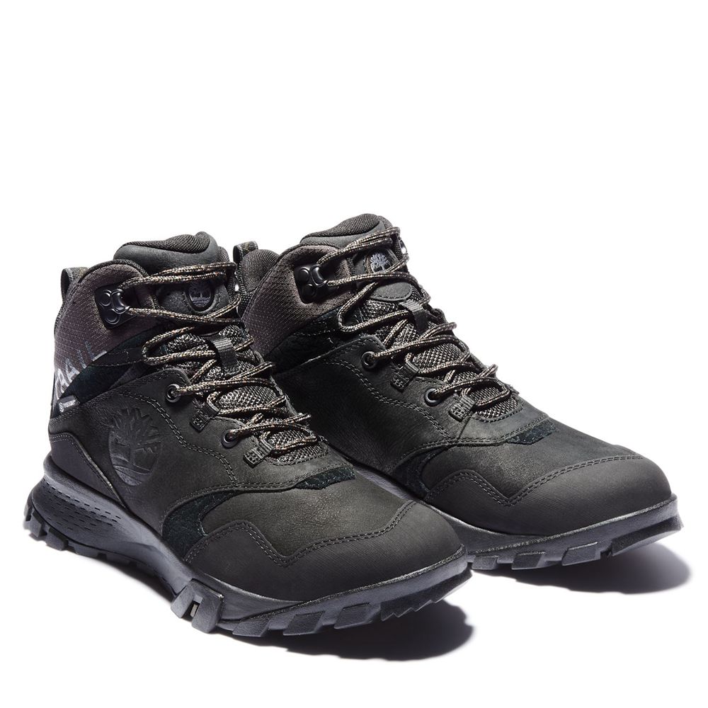 Bocanci De Drumeție Timberland Barbati Negrii - Garrison Trail Waterproof Mid - Romania - KXEPAJ861